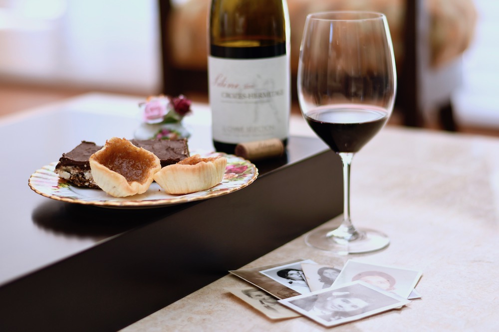 Crozes Hermitage Pinot Noir is a perfect pairing for these Canadian desserts.