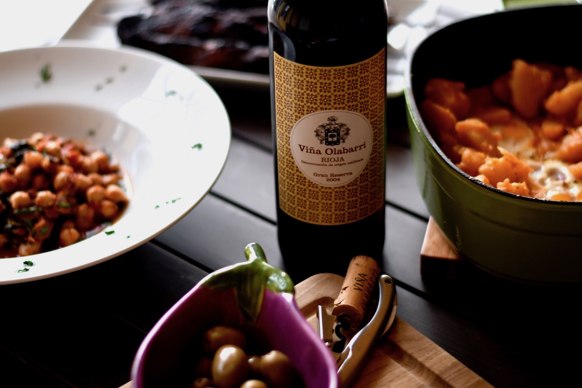 Vina Olabarri Spanish Tempranillo wine pairs perfectly with Tapas.