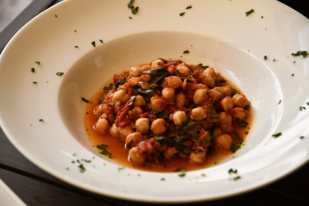 Chickpea salad or Garbanzos Espinacas con Garbanzos in Spanish is easy to make and delicious.