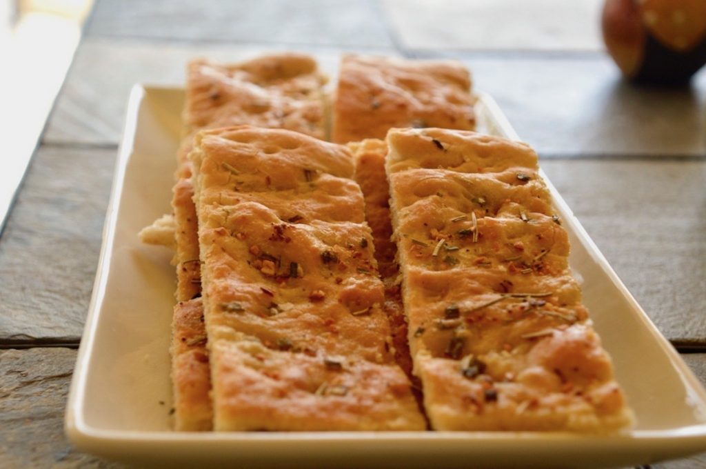 A first attempt at making homemade
Focaccia. 