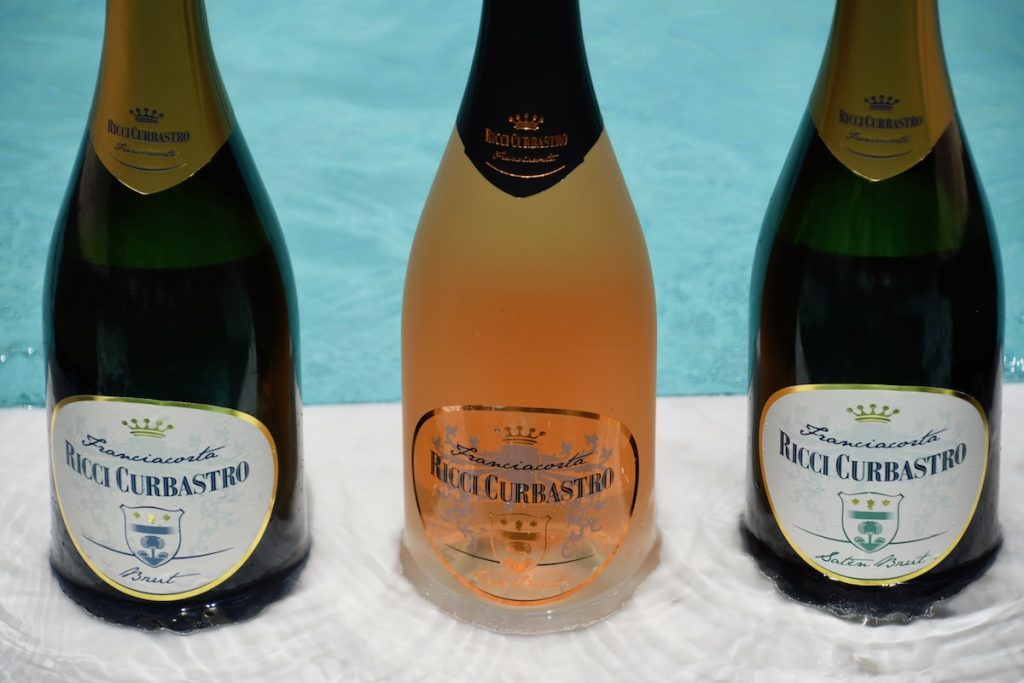 Poolside with Ricci Curbastro Franciacorta DOCG wines.